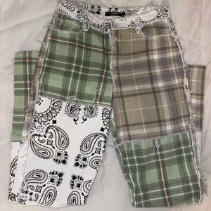 jaded lndn patchwork jeans